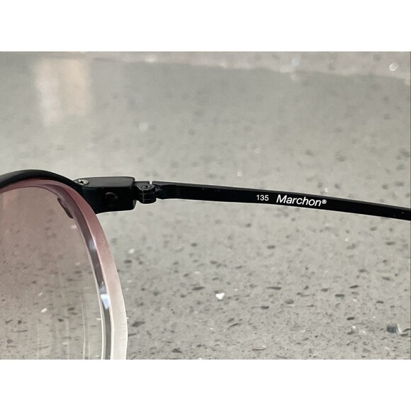 Marchon Japan MOD-CFG-18 COL.10 57-13-135 Black Aviator Eyeglasses Frames ONLY - Picture 3 of 11